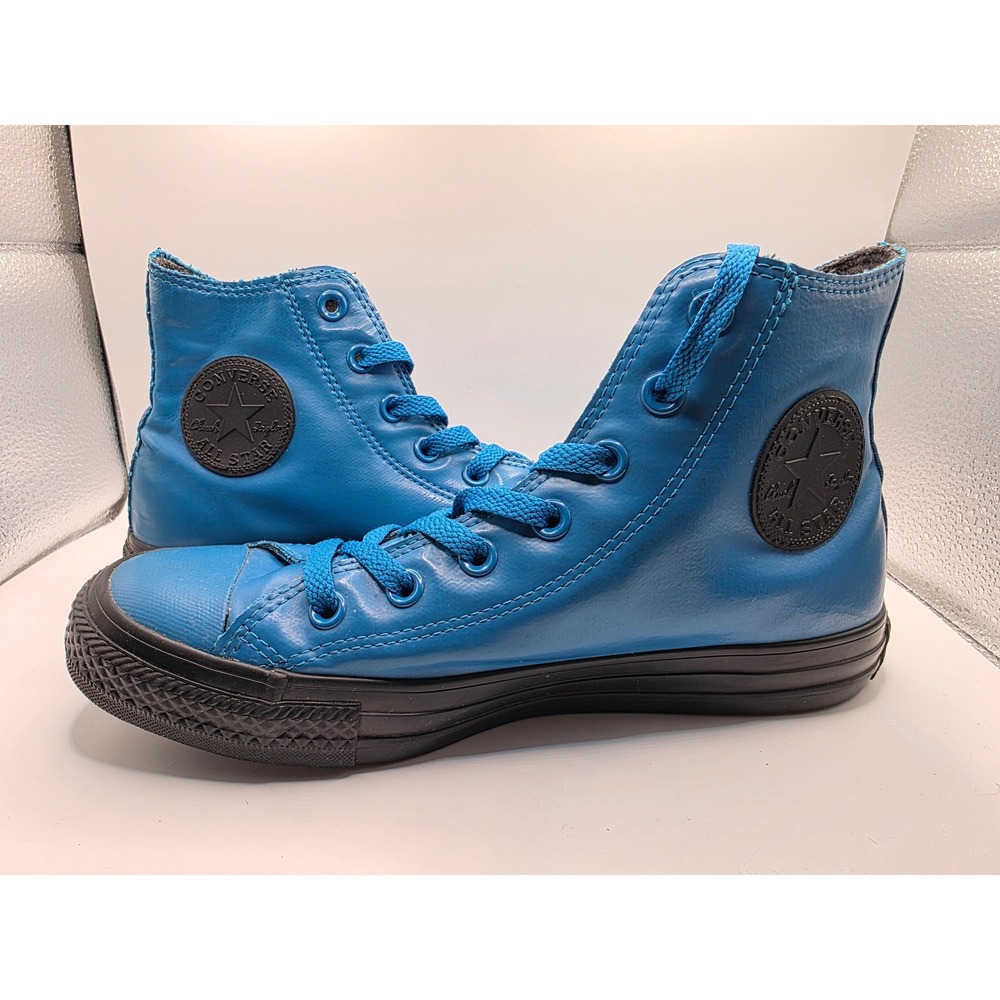 Converse Chuck Taylor AllStar Rubber High Top Blue Black 149460C Mens 6 Womens 8 - Picture 6 of 9